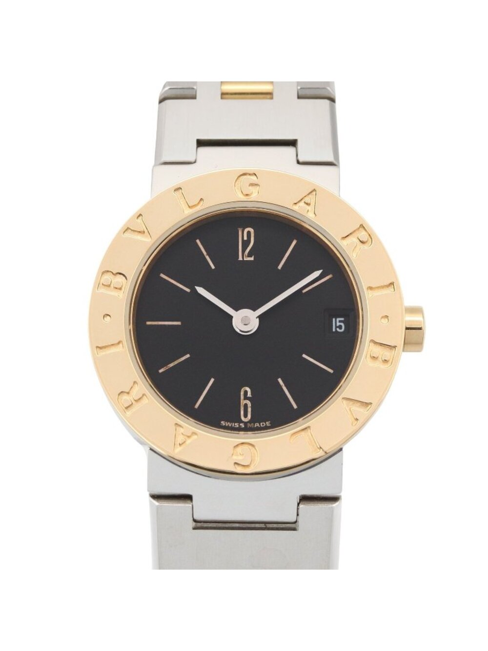 Bvlgari Watch Black 18k Stainless Steel